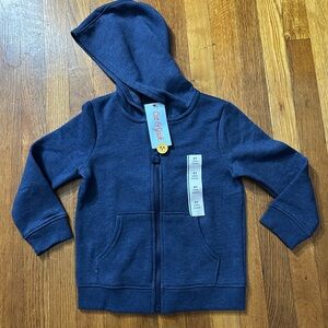 Cat & Jack Blue Zip-Up Hoodie with Attached Hood